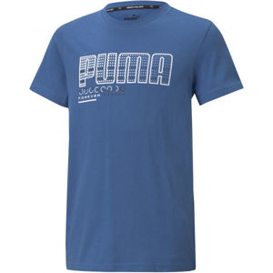 Puma ACTIVE SPORTS GRAPHIC TEE Dětské tričko, Modrá,Bílá, velikost 152