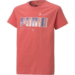 Puma ALPHA TEE G Dívčí triko, lososová, velikost 116