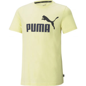 Puma ESS + 2 COL LOGO TEE Chlapecké triko, Žlutá,Černá, velikost 116