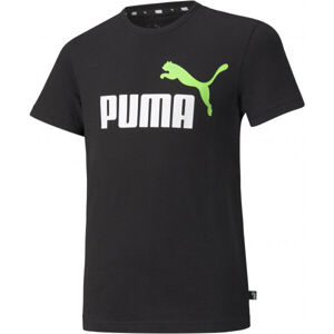 Puma ESS+2 COL LOGO TEE B Dětské triko, černá, velikost 128