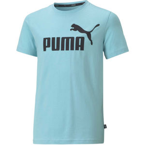 Puma ESS LOGO TEE B Chlapecké triko, Světle modrá,Černá, velikost 116