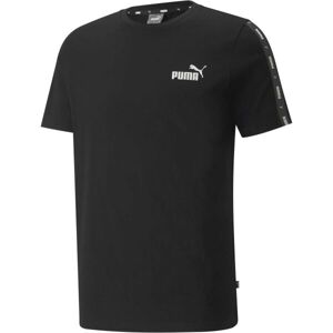 Puma ESS+TAPE TEE Sportovní triko, černá, velikost M