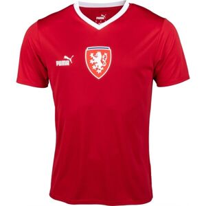 Puma FACR HOME JERSEY FAN Pánské fotbalové triko, červená, velikost XS
