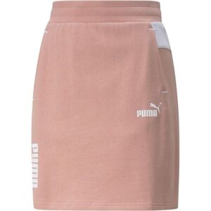 Puma POWE COLORBLOCK SKIRT Dámská sukně, Růžová,Bílá, velikost S