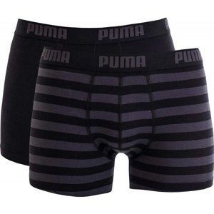 Puma STRIPE BOXER 2P černá S - Pánské spodní prádlo