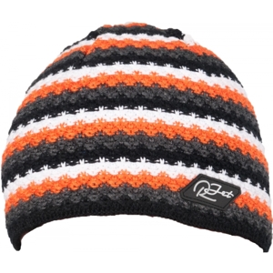 R-JET HRUBĚ PLETENÁ PRUHY oranžová UNI - Pánská hrubě pletená čepice