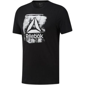 Reebok GS STAMPED LOGO CREW černá 2XL - Pánské triko