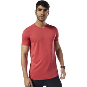 Reebok COMMERCIAL CHANNEL SHORT SLEEVE TEE červená XL - Pánské triko