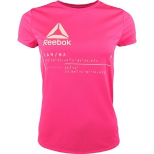 Reebok GIRLS WORKOUT READY růžová 7-8 - Dětské sportovní tričko