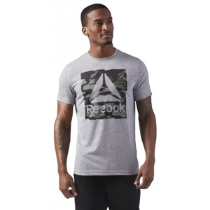 Reebok M HALO TEE šedá XL - Pánské sportovní tričko