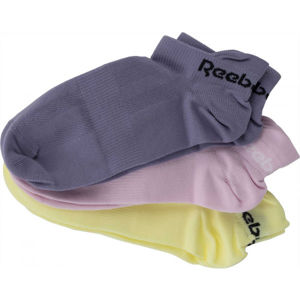 Reebok TECH STYLE TR W 3P Dámské ponožky, Růžová,Fialová,Žlutá,Černá, velikost