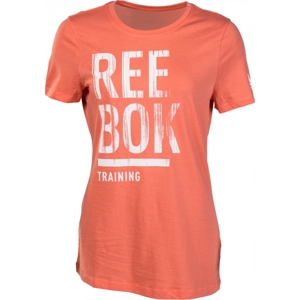 Reebok TRAINING SPLIT TEE oranžová XS - Dámským tričko