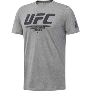 Reebok UFC FG LOGO TEE šedá XL - Pánské tričko