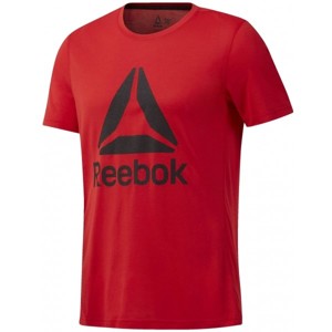 Reebok WORKOUT READY SUPREMIUM 2.0 TEE BIG LOGO červená S - Pánské sportovní tričko