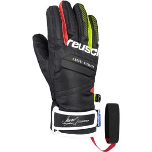 Reusch MARCEL HIRSCHER R-TEX XT JUNIOR Lyžařské juniorské rukavice, Černá,Bílá,Červená,Reflexní neon, velikost 5