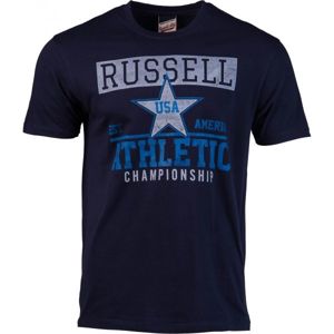 Russell Athletic CHAMPIONSHIP tmavě modrá XXL - Pánské tričko