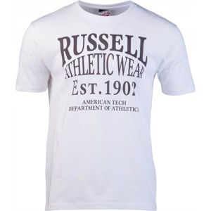 Russell Athletic AMERICAN TECH S/S CREWNECK TEE SHIRT bílá L - Pánské tričko