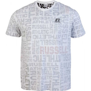 Russell Athletic AOP PRINTED S/S CREWNECK TEE SHIRT bílá XL - Pánské tričko