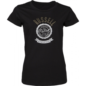 Russell Athletic PRINTED S/S TEE Dámské tričko, černá, velikost