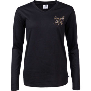 Russell Athletic L/S CREWNECK TEE SHIRT Dámské tričko, Černá,Zlatá, velikost M