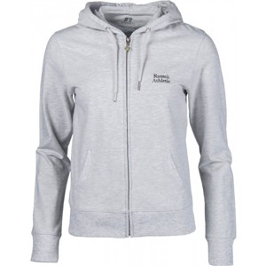 Russell Athletic ZIP THROUGH HOODY WITH SILVER PRINT - Dámská mikina