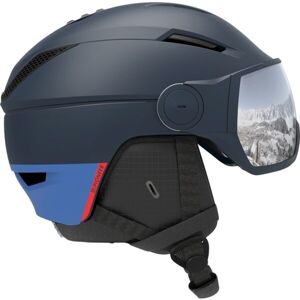 Salomon PIONEER VISOR Pánská lyžařská helma, tmavě modrá, velikost