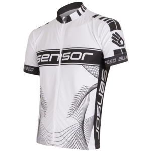 Sensor TEAM bílá XL - Pánský cyklistický dres