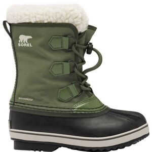 Sorel YOUTH PAC NYLON WP Dětská zimní obuv, tmavě zelená, velikost 35