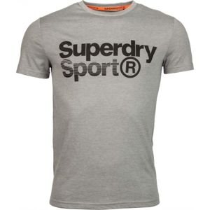 Superdry CORE SPORT GRAPHIC TEE šedá XL - Pánské tričko