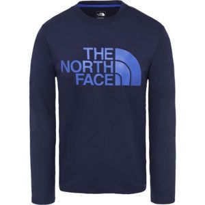 The North Face FLEX 2 BIG LOGO LS M tmavě modrá M - Pánské tričko