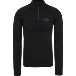 The North Face SPORT L/S ZIP NECK M Pánské tričko, černá, velikost M/L