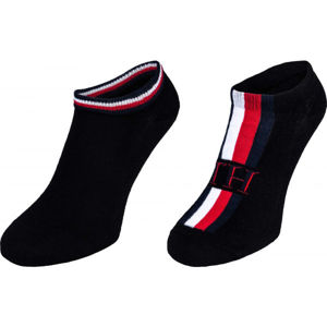 Tommy Hilfiger MEN SNEAKER 2P ICONIC STRIPE černá 39-42 - Pánské ponožky