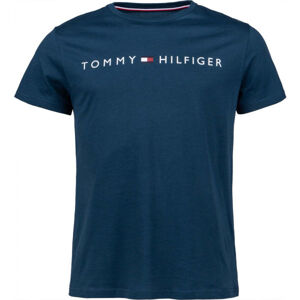 Tommy Hilfiger CN SS TEE LOGO Pánské tričko, Tmavě modrá,Bílá, velikost M