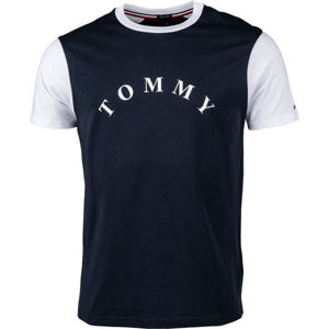 Tommy Hilfiger CN SS TEE LOGO modrá L - Pánské tričko