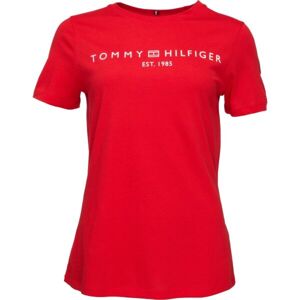 Tommy Hilfiger LOGO CREW NECK Dámské triko, červená, velikost L