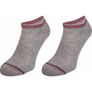 Tommy Hilfiger MEN ICONIC SPORTS SNEAKER 2P šedá 43 - 46 - Pánské ponožky