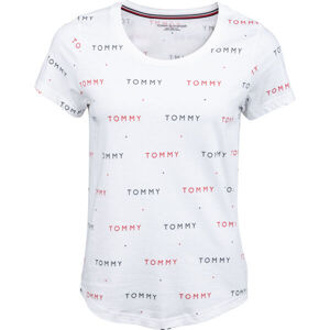 Tommy Hilfiger SS TEE PRINT Dámské tričko, bílá, veľkosť S