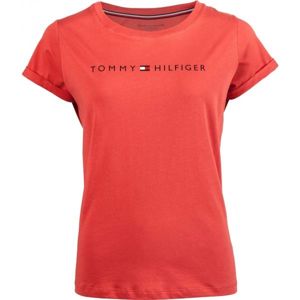 Tommy Hilfiger RN TEE SS LOGO červená S - Dámské tričko