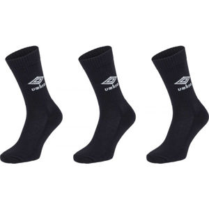 Umbro SPORTS SOCKS - 3 PACK Ponožky, Černá,Bílá, velikost L