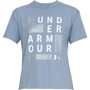 Under Armour GRAPHIC SQUARE LOGO GIRLFRIEND CREW modrá XS - Dámské triko