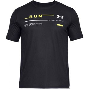 Under Armour RUN GRAPHIC TEE černá M - Pánské běžecké triko