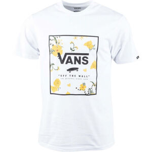 Vans MN PRINT BOX Pánské tričko, Bílá,Černá,Žlutá, velikost XS
