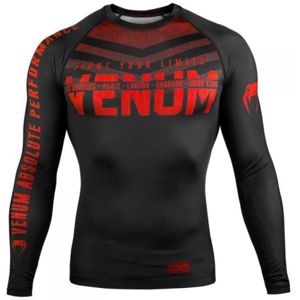 Venum SIGNATURE RASHGUARD LS černá L - Pánské sportovní triko