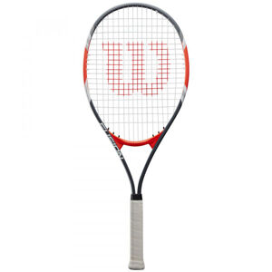 Wilson FUSION XL Rekreační tenisová raketa, Tmavě šedá,Oranžová, velikost 4